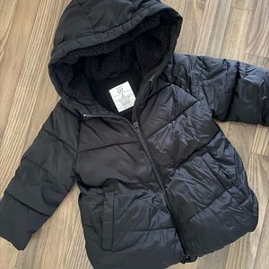 GAP Kids Black Hooded Puffer Jacket